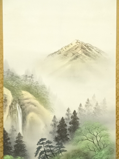 道具 ] - 道具 寿山 山水縁起図 肉筆絹本掛軸（保護箱） | ネット